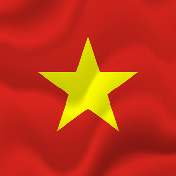 Vietnam flag. Vector illustration.