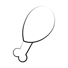 Roasted chicken food icon vector illustration graphic design