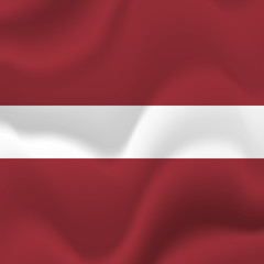 Latvia waving flag. Vector illustration.
