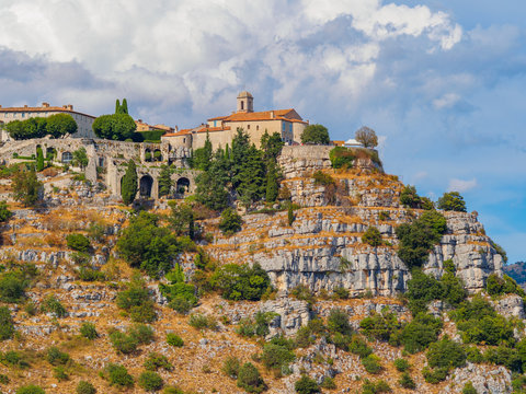 The fortified village of Gourdon situated high in the mountains is considered one of France's most beautiful villages.