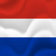 Paraguay waving flag. Vector illustration.