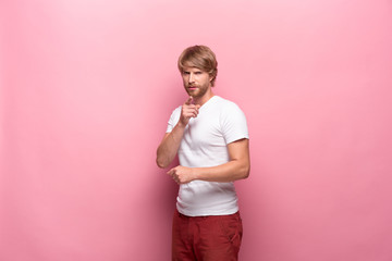 Portrait of young man with happy facial expression