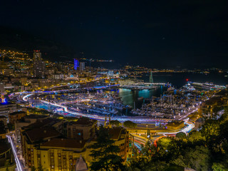 A long exposure of Monaco late in the evening.