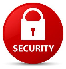 Security (padlock icon) red round button