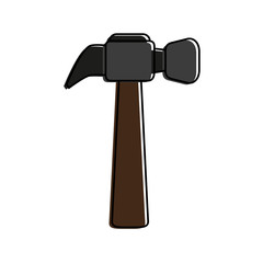 Hammer isolated tool icon vector illustration graphic design