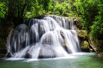 Fototapeta na wymiar beautiful waterfall and nice nature