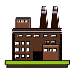 Industrial plant factory icon vector illustration graphic design