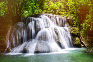 beautiful waterfall and nice nature