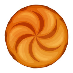 Fototapeta premium Bread roll round loaf served as a meal accompaniment vector