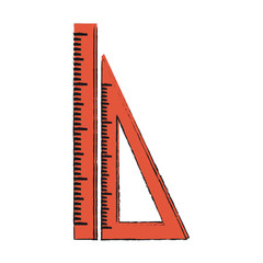 Rulers isolated tools icon vector illustration graphic design