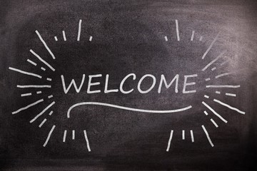 Fototapeta premium Composite image of graphic image of welcome sign