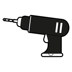 Electric drill tool icon vector illustration graphic design