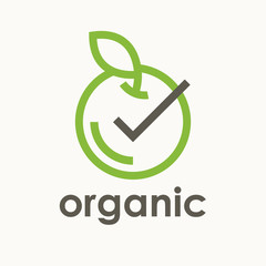Organic green apple fruit icon. Vector illustration.