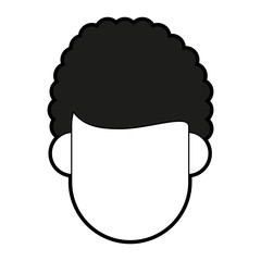 Man faceless cartoon icon vector illustration graphic design