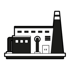 Industrial plant factory icon vector illustration graphic design