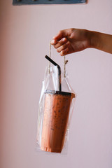 This is a cup of energy , 'Cha Yen'  is Thai iced tea