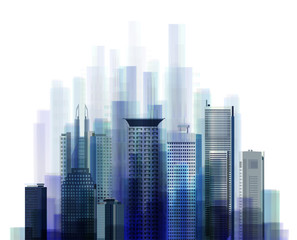 Obraz na płótnie Canvas City abstract view, Skyscrapers 