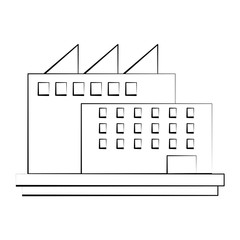 Industrial plant factory icon vector illustration graphic design
