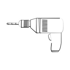 Electric drill tool icon vector illustration graphic design