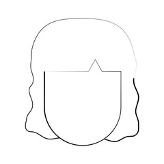 Woman faceless cartoon icon vector illustration graphic design