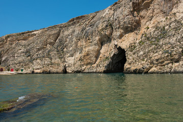 Fototapeta na wymiar Inland Sea at Dwejra bay. Gozo, Malta