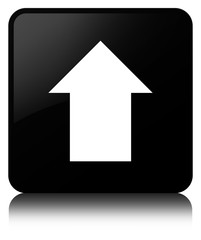 Upload arrow icon black square button