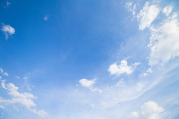 Obraz premium Panorama shot of blue sky and clouds in good weather days