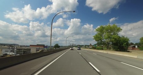 A rear driving plate on the streets of Pittsburgh.  	