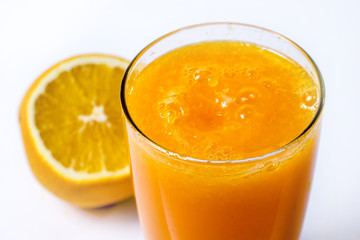 Pouring orange juice