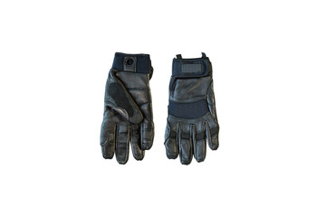 Leather gloves isolated on white background-with clipping path.