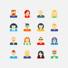 Flat vector characters