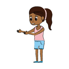 Young woman cartoon icon vector illustration graphic design