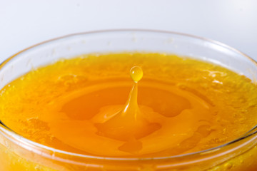 Pouring orange juice