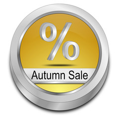 Autumn Sale Button - 3D illustration