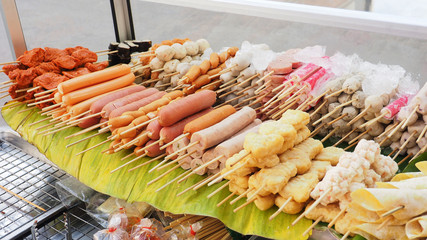 Sausage and variety meatballs ready for fried on sale