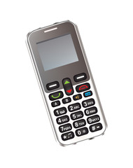 White color mobile isolated