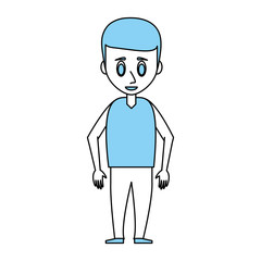 Young man cartoon icon vector illustration graphic design