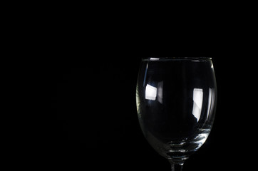 wine glass shape in black 