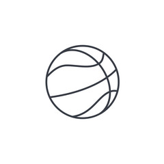Basketball ball thin line icon. Linear vector illustration. Pictogram isolated on white background