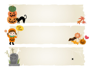 ハロウィン　バナー素材セット