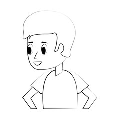 Young man cartoon icon vector illustration graphic design