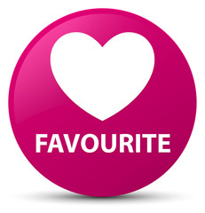 Favourite (heart icon) pink round button