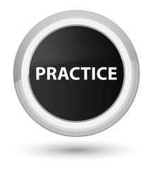 Practice prime black round button