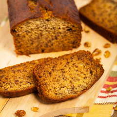 Banana Sweet Bread. Selective focus.