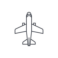 airplane, boeing plane, travel thin line icon. Linear vector illustration. Pictogram isolated on white background