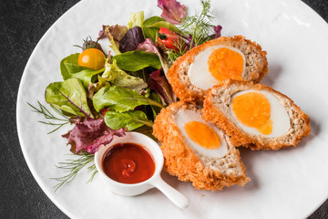 スコッチエッグ　Scotch egg English food
