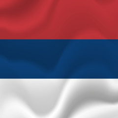 Serbia waving flag. Vector illustration.