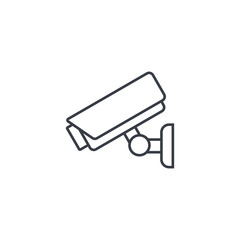 cctv, security digital camera, protection thin line icon. Linear vector illustration. Pictogram isolated on white background