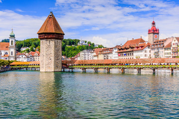 Lucerne, Switzerland. Chapel bridge.