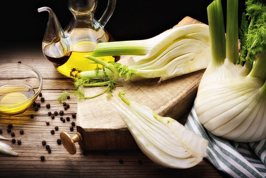 Fennel and extra virgin olive oil